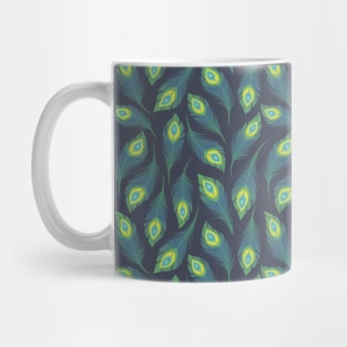 Colorful peacock feather pattern Mug